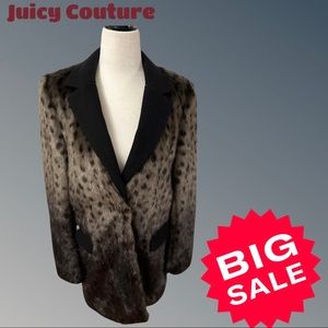 Juicy Couture women cheetahs wool jacket/coat, size S